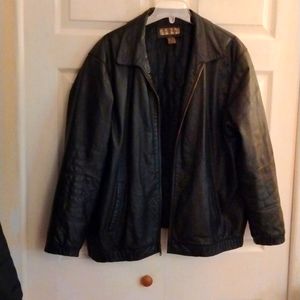 Black Leather Preston & York Leather Coat